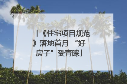 《住宅项目规范》落地首月 “好房子”受青睐