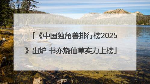 《中国独角兽排行榜2025》出炉 书亦烧仙草实力上榜