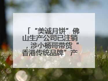 “美诚月饼”佛山生产公司已注销，涉小杨哥带货“香港传统品牌”产地争议事件