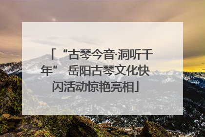 “古琴今音·洞听千年” 岳阳古琴文化快闪活动惊艳亮相