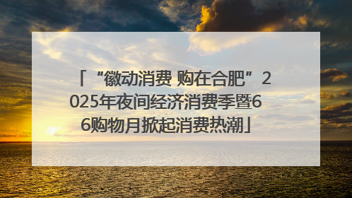 “徽动消费 购在合肥”2025年夜间经济消费季暨66购物月掀起消费热潮
