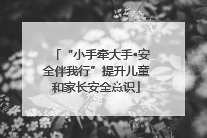 “小手牵大手•安全伴我行”提升儿童和家长安全意识