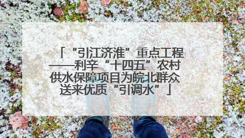 “引江济淮”重点工程——利辛“十四五”农村供水保障项目为皖北群众送来优质“引调水”