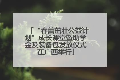 “春蕾茁壮公益计划”成长课堂暨助学金及装备包发放仪式在广西举行