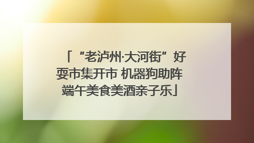 “老泸州·大河街”好耍市集开市 机器狗助阵端午美食美酒亲子乐