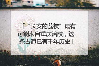 “长安的荔枝”最有可能来自重庆涪陵，这条古道已有千年历史