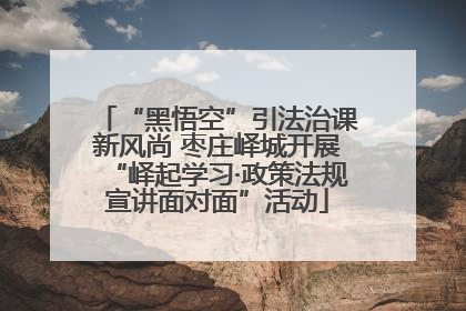 “黑悟空”引法治课新风尚 枣庄峄城开展“峄起学习·政策法规宣讲面对面”活动