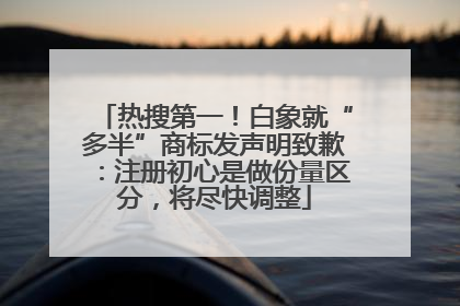 热搜第一！白象就“多半”商标发声明致歉：注册初心是做份量区分，将尽快调整
