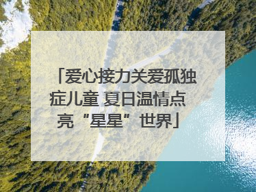 爱心接力关爱孤独症儿童 夏日温情点亮“星星”世界