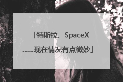 特斯拉、SpaceX……现在情况有点微妙