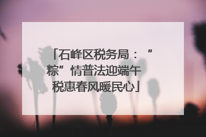石峰区税务局：“粽”情普法迎端午 税惠春风暖民心
