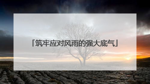 筑牢应对风雨的强大底气