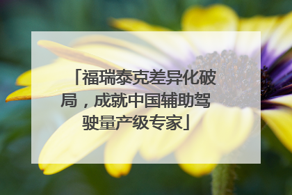 福瑞泰克差异化破局，成就中国辅助驾驶量产级专家