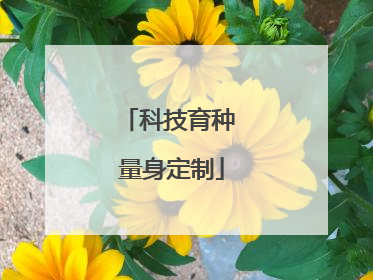 科技育种 量身定制