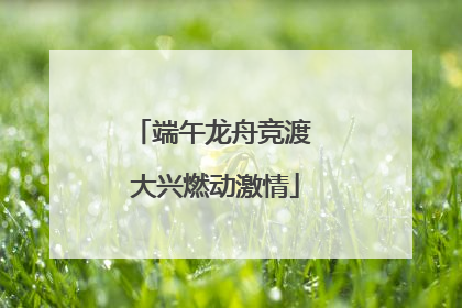 端午龙舟竞渡 大兴燃动激情