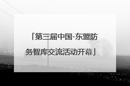 第三届中国-东盟防务智库交流活动开幕