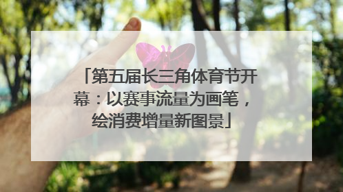 第五届长三角体育节开幕：以赛事流量为画笔，绘消费增量新图景