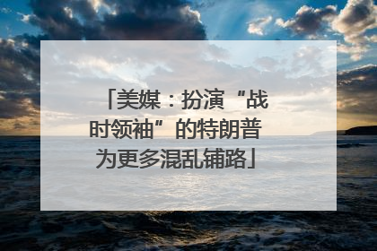美媒：扮演“战时领袖”的特朗普为更多混乱铺路
