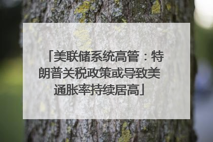 美联储系统高管：特朗普关税政策或导致美通胀率持续居高