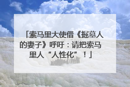 索马里大使借《掘墓人的妻子》呼吁：请把索马里人“人性化”！