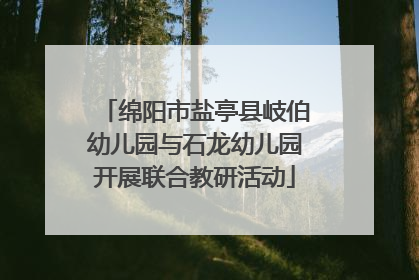 绵阳市盐亭县岐伯幼儿园与石龙幼儿园开展联合教研活动