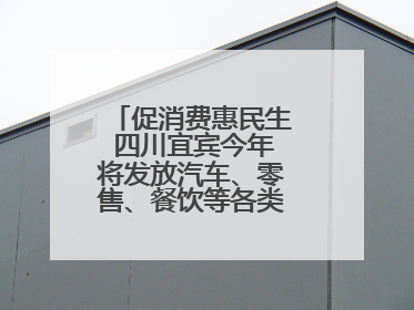 促消费惠民生 四川宜宾今年将发放汽车、零售、餐饮等各类消费券2亿元