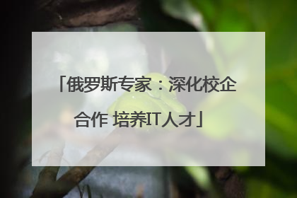 俄罗斯专家：深化校企合作 培养IT人才