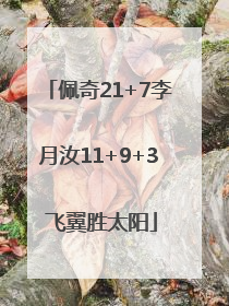 佩奇21+7李月汝11+9+3 飞翼胜太阳