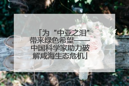 为“中亚之泪”带来绿色希望——中国科学家助力破解咸海生态危机