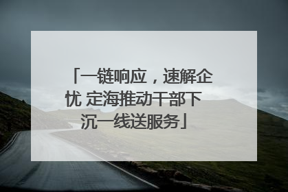 一链响应，速解企忧 定海推动干部下沉一线送服务