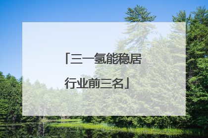 三一氢能稳居行业前三名