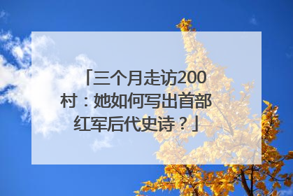 三个月走访200村：她如何写出首部红军后代史诗？