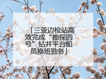 三亚边检站高效完成“勘探四号”钻井平台船员换班勤务