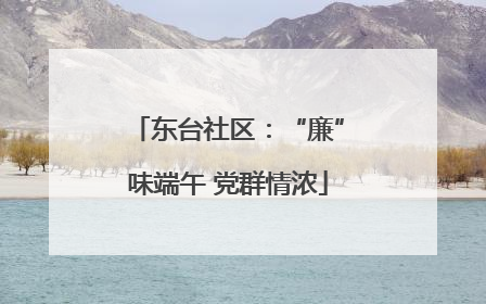 东台社区：“廉”味端午 党群情浓