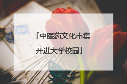 中医药文化市集开进大学校园