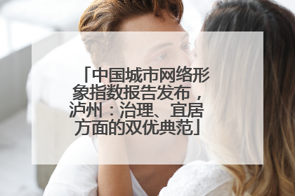 中国城市网络形象指数报告发布，泸州：治理、宜居方面的双优典范