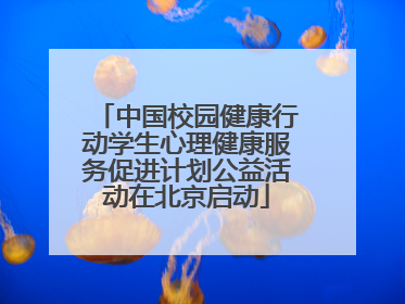 中国校园健康行动学生心理健康服务促进计划公益活动在北京启动