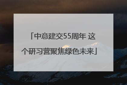 中意建交55周年 这个研习营聚焦绿色未来