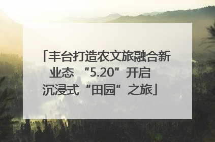 丰台打造农文旅融合新业态 “5.20”开启沉浸式“田园”之旅