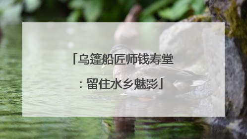 乌篷船匠师钱寿堂：留住水乡魅影