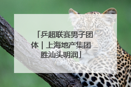 乒超联赛男子团体｜上海地产集团胜汕头明润