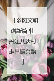 乡风文明谱新篇 牡丹江八达村走出振兴路