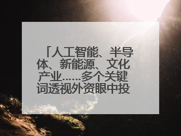 人工智能、半导体、新能源、文化产业……多个关键词透视外资眼中投资中国的新机遇