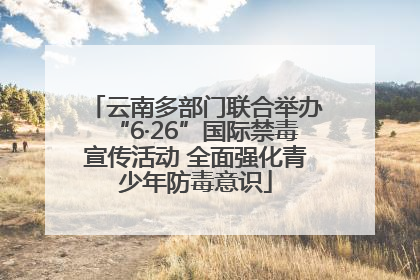 云南多部门联合举办“6·26”国际禁毒宣传活动 全面强化青少年防毒意识