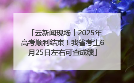 云新闻现场丨2025年高考顺利结束！我省考生6月25日左右可查成绩