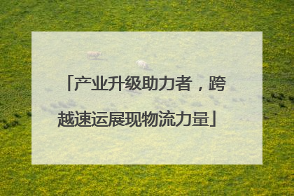 产业升级助力者，跨越速运展现物流力量