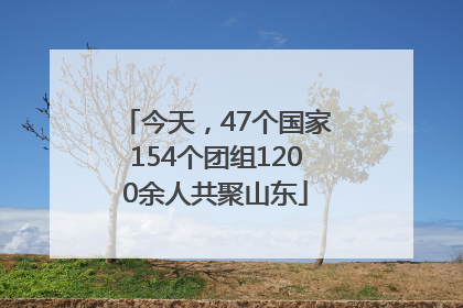 今天，47个国家154个团组1200余人共聚山东