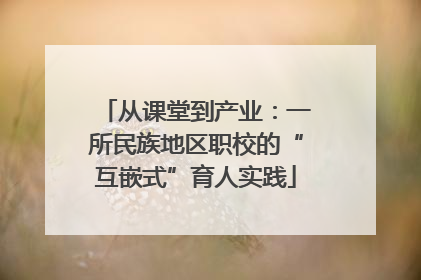从课堂到产业：一所民族地区职校的“互嵌式”育人实践