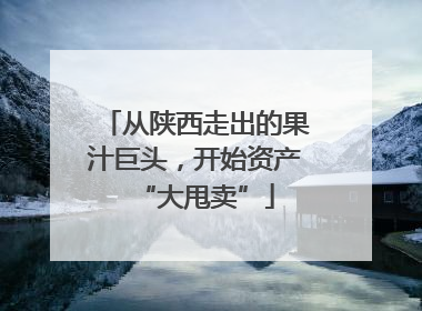 从陕西走出的果汁巨头，开始资产“大甩卖”