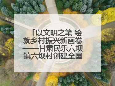 以文明之笔 绘就乡村振兴新画卷——甘肃民乐六坝镇六坝村创建全国文明村侧记